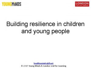 Building resilience in children and young people healthyminds