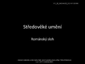 VY32INOVACE5 2 VV 1 01Wi Stedovk umn Romnsk