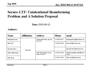 Sep 2019 doc IEEE 802 11 191572 r