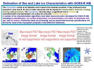 Estimation of Sea and Lake Ice Characteristics with