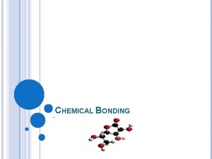 CHEMICAL BONDING THE NATURE OF CHEMICAL BONDING A