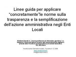 Linee guida per applicare concretamentele norme sulla trasparenza