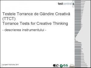 Testele Torrance de Gndire Creativ TTCT Torrance Tests