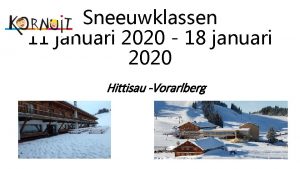 Sneeuwklassen 11 januari 2020 18 januari 2020 Hittisau