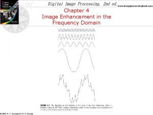 Digital Image Processing 2 nd ed www imageprocessingbook