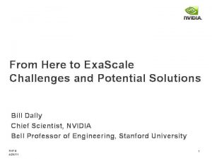 From Here to Exa Scale Challenges and Potential