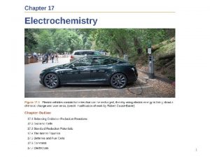 1 Electrochemistry Terminology Electrochemistry is the study of