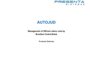 AUTOJUD Management of Official Letters sent by Brazilian