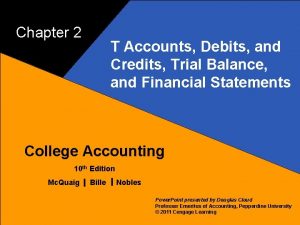 T-accounts debits & credits simulation