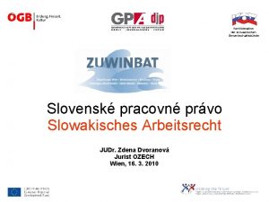 Konfderation der slowakischen Gewerkschaftsbnde Slovensk pracovn prvo Slowakisches