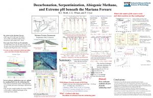 Decarbonation Serpentinization Abiogenic Methane and Extreme p H