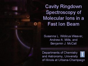 Cavity Ringdown Spectroscopy of Molecular Ions in a