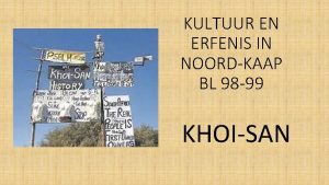 Khoisan tradisionele kos