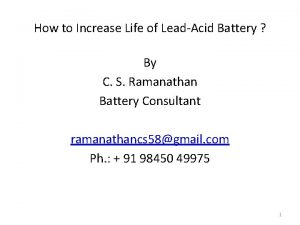 How to Increase Life of LeadAcid Battery By