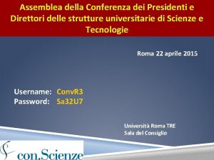 Assemblea della Conferenza dei Presidenti e Direttori delle