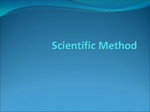 Scientific Method Quick Write Scientific Method Write words