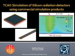 TCAD Simulation of Silicon radiation detectors using commercial