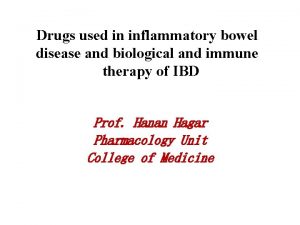 Drugs used in inflammatory bowel disease and biological