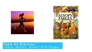 Fable As Exercise Theon Burton Select RFG Pages