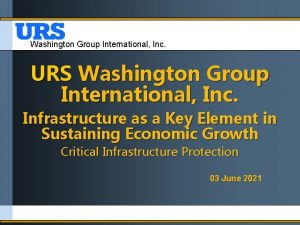 Washington Group International Inc URS Washington Group International