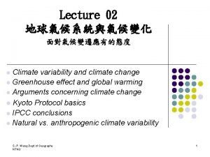 Lecture 02 Climate variability and climate change l