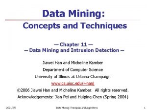 Data Mining Concepts and Techniques Chapter 11 Data