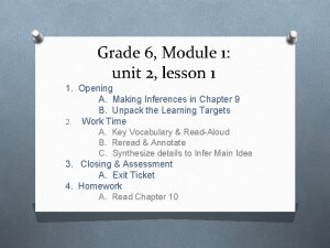 Grade 6 module