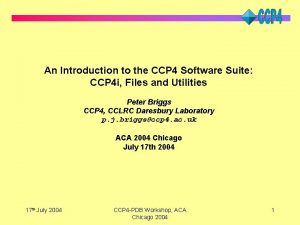 An Introduction to the CCP 4 Software Suite