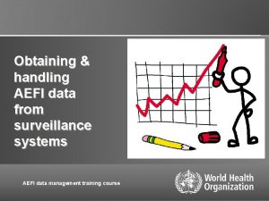 Obtaining handling AEFI data from surveillance systems AEFI