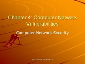 Chapter 4 Computer Network Vulnerabilities Computer Network Security