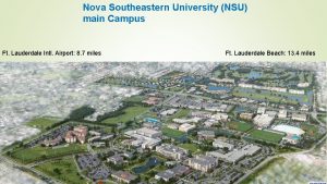 Nova Southeastern University NSU main Campus Ft Lauderdale