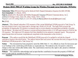 March 2004 doc IEEE 802 15 040106 r