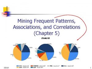 Mining Frequent Patterns Associations and Correlations Chapter 5
