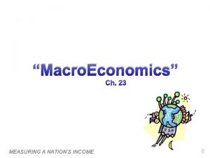 Macro Economics Ch 23 MEASURING A NATIONS INCOME