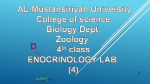 ALMustansiriyah University College of science Biology Dept Zoology