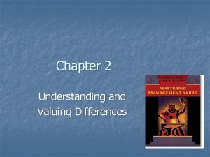 Chapter 2 Understanding and Valuing Differences A Rich