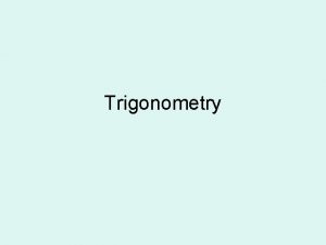 What is trigonometry definition