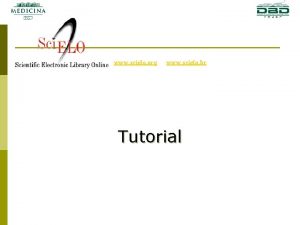 www scielo org www scielo br Tutorial www