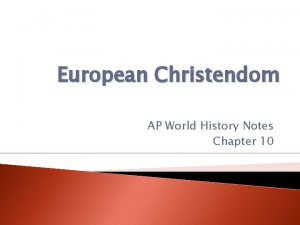 Western christendom ap world history