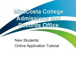 Mira costa admissions