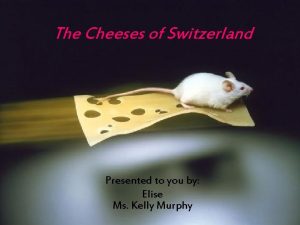 The Cheeses of Switzerland Presented to you by