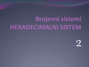 Hexadecimalni