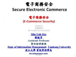 Secure Electronic Commerce ECommerce Security 992 SEC 09