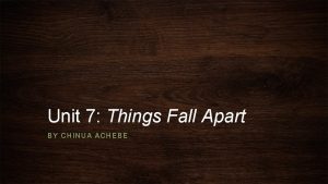 Egwugwu things fall apart