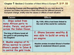 Chapter 1 Section 2 Societies of West Africa