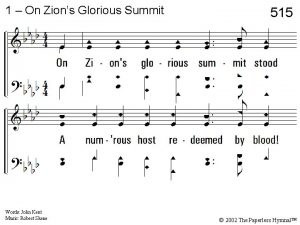 1 On Zions Glorious Summit 515 1 On