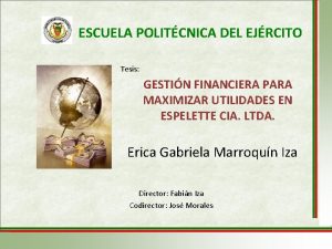 ESCUELA POLITCNICA DEL EJRCITO Tesis GESTIN FINANCIERA PARA