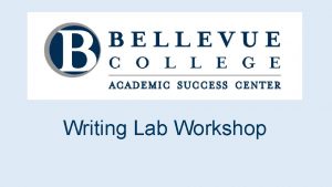 Writing Lab Workshop Crafting Effective Research Questions Why