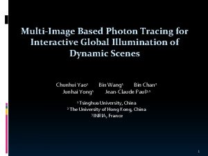 MultiImage Based Photon Tracing for Interactive Global Illumination