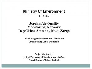 Ministry Of Environment JORDAN Jordan Air Quality Monitoring